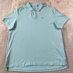 Southern Tide Polo Shirt Men XXL Blue Organic Cotton Casual Preppy Luxury Resort
